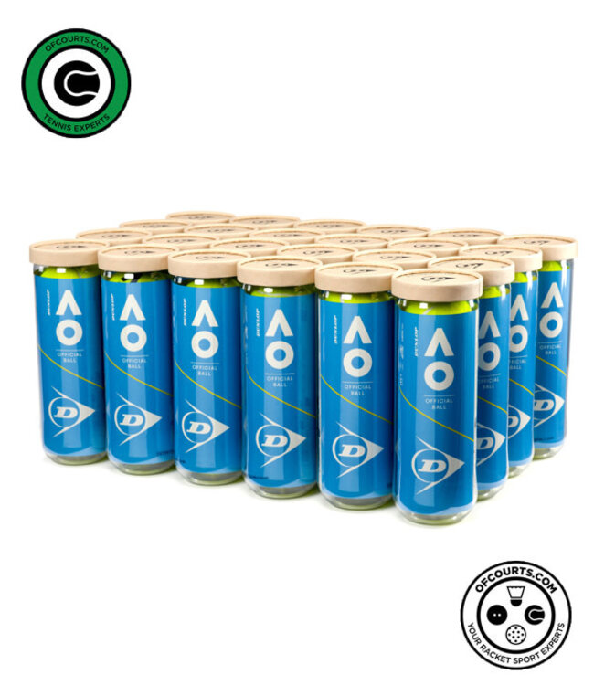 Dunlop Australian Open Extra Duty Tennis Balls - 24 Can Case