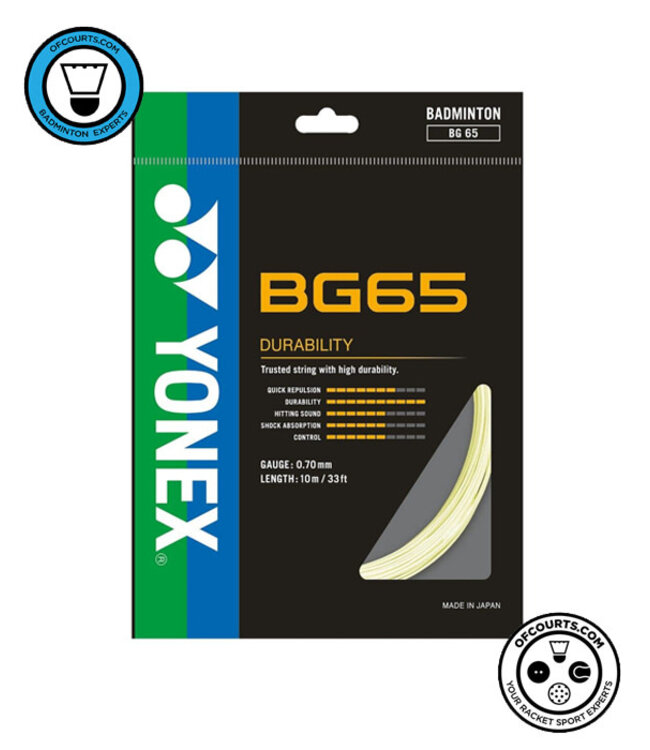 Yonex BG 65 Badminton String - Amber