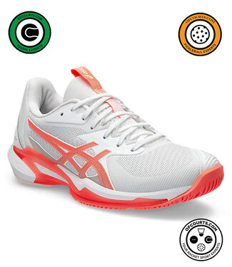 Asics Solution Speed FF 3 Women's Shoe - White/Sun Coral