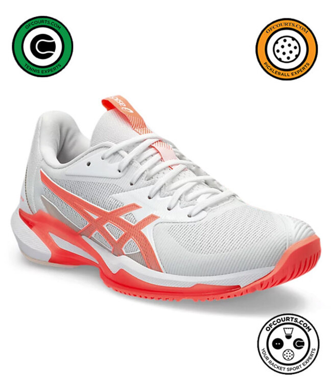 Asics Solution Speed FF 3 Women's Shoe - White/Sun Coral