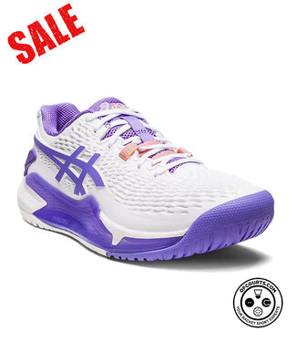 Asics Gel Resolution 9 Women's Tennis Shoe - White/Amethyst