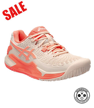 Asics Gel-Resolution 9 Women's Tennis Shoe - Pearl Pink/Sun Coral