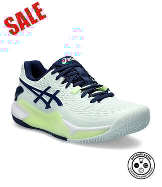 Asics Gel-Resolution 9 Clay Women's Shoe - Pale Mint/Blue Expanse