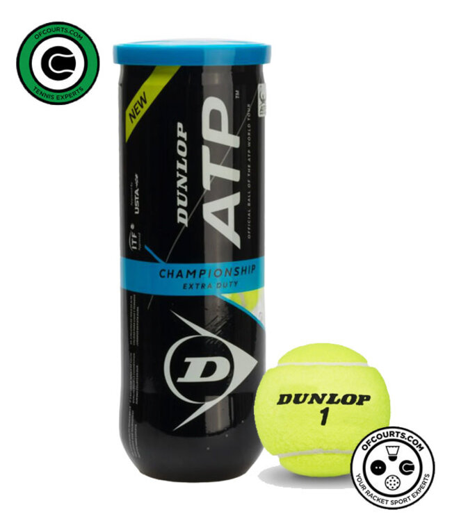 Dunlop ATP Championship Extra Duty Tennis Balls - 3 Can
