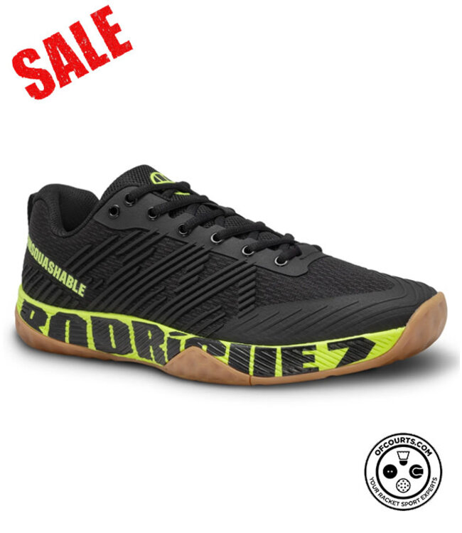 UNSQUASHABLE MIGUEL RODRÍGUEZ SPEZIAL Squash Shoe - Black/Yellow