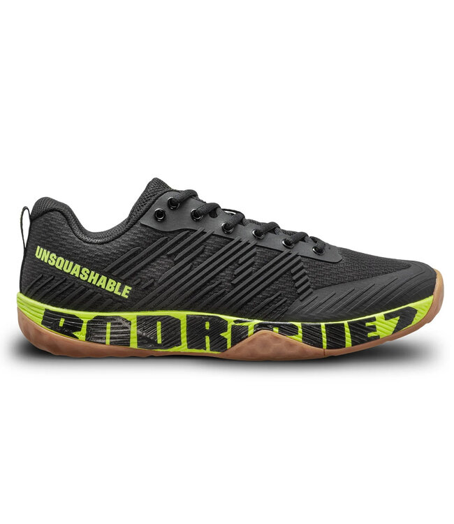 UNSQUASHABLE MIGUEL RODRÍGUEZ SPEZIAL Squash Shoe - Black/Yellow @ Lowest Price