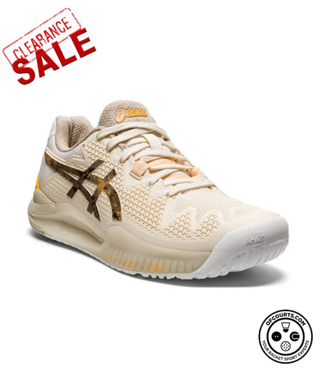 Asics Gel Resolution 8 L.E. Women's Tennis Shoe - Cream/Putty