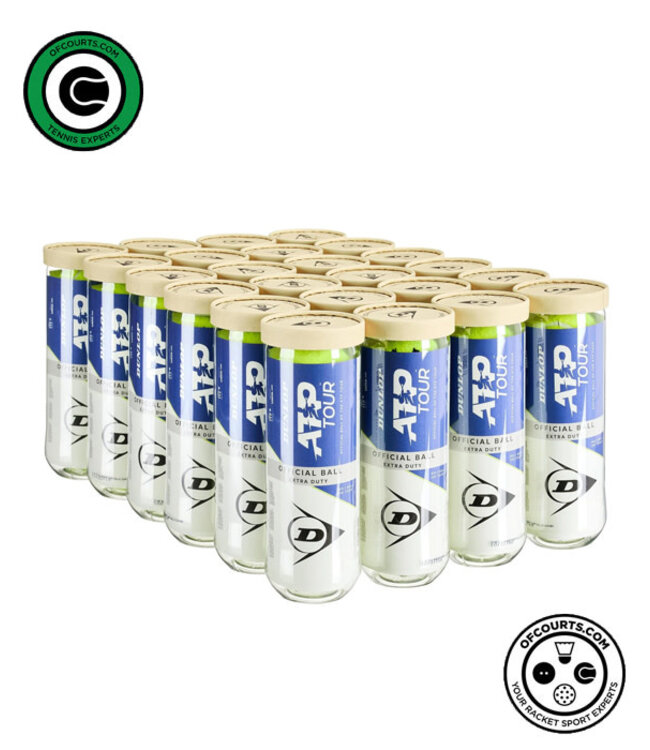 Dunlop ATP Tour Extra Duty Tennis Ball, 24- Can case