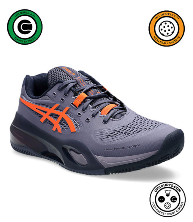 Asics Gel-Resolution X Clay Men's Shoe - Greyish Purple/Nova Orange