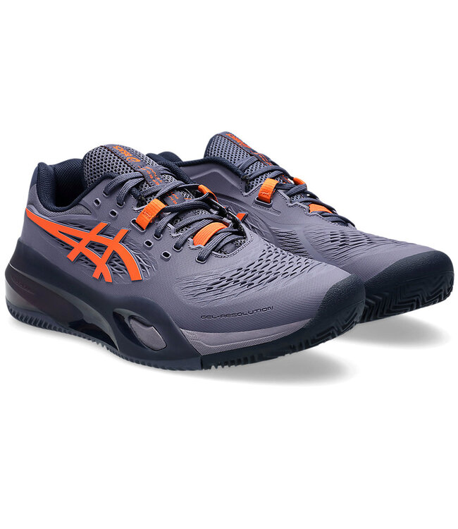 Asics Gel-Resolution X Clay Men's Shoe - Greyish Purple/Nova Orange