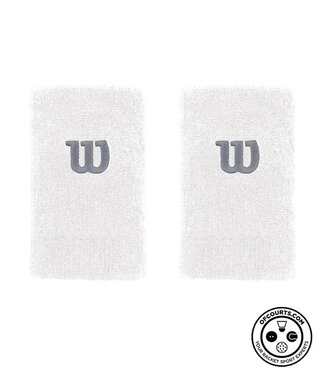 Wilson Extra Wide W Wristband - White