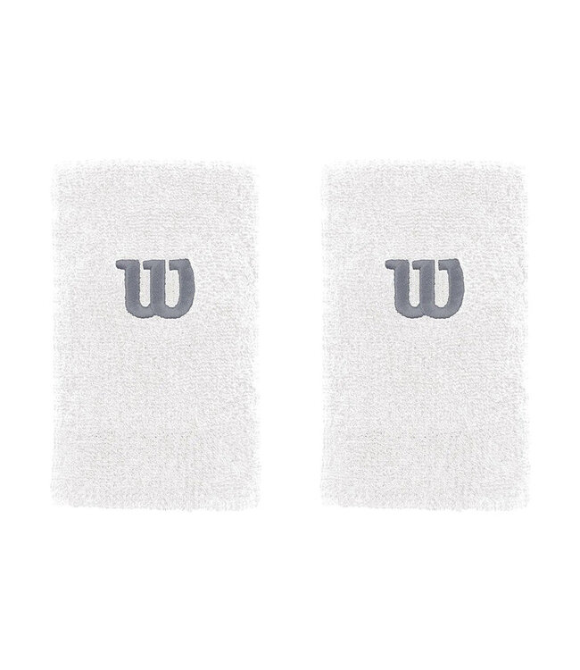 Wilson Extra Wide W Wristband - White
