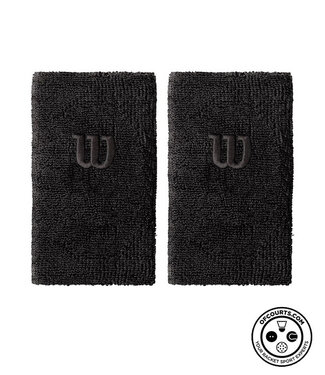 Wilson Extra Wide W Wristband - Black