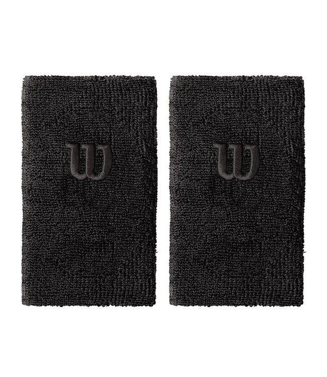 Wilson Extra Wide W Wristband - Black