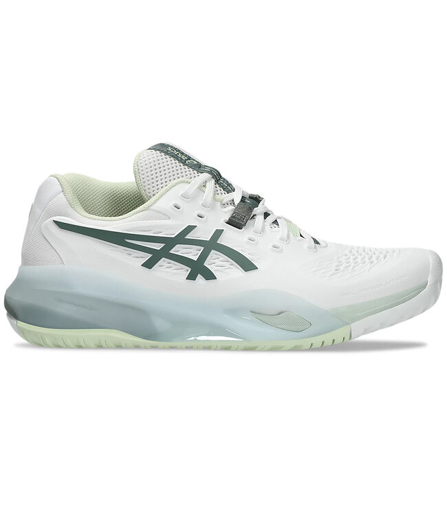 Asics Gel Resolution X Wide Women's Tennis Shoe - White/Monument Blue