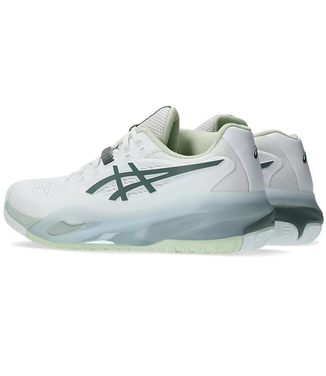 Asics Gel Resolution X Wide Women's Tennis Shoe - White/Monument Blue