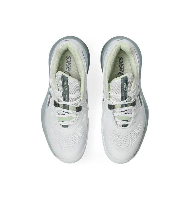 Asics Gel Resolution X Wide Women's Tennis Shoe - White/Monument Blue