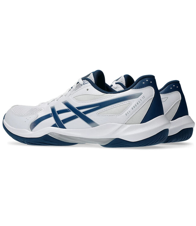 Asics Gel-Rocket 12 Men's Indoor Shoe - White/Mako Blue