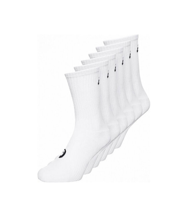 Asics 6PPK Crew Socks - White