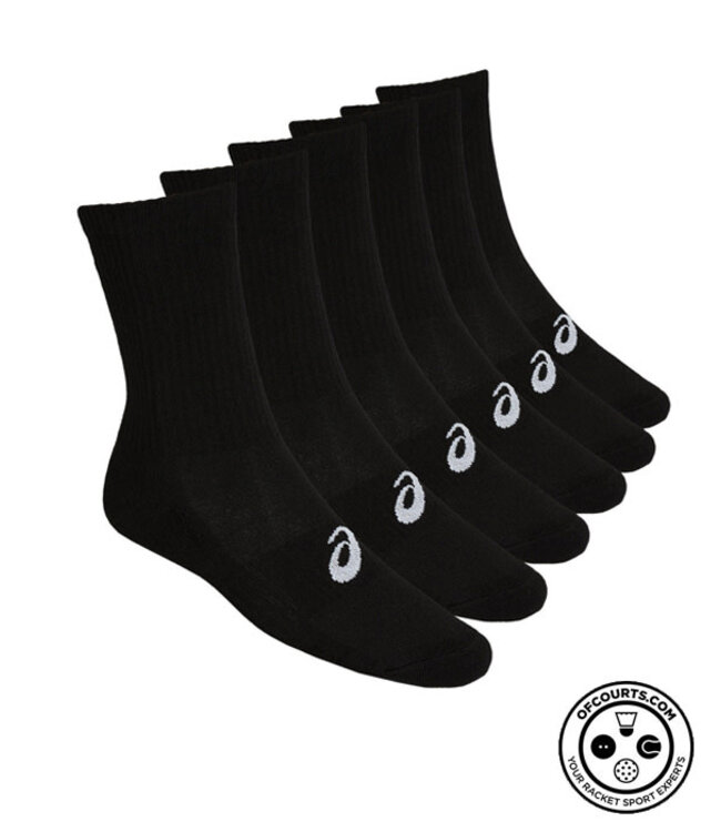 Asics 6PPK Crew Socks - Performance Black