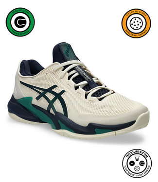 Asics Court FF 3 Men's Tennis Shoe - Cream/Jasper Green