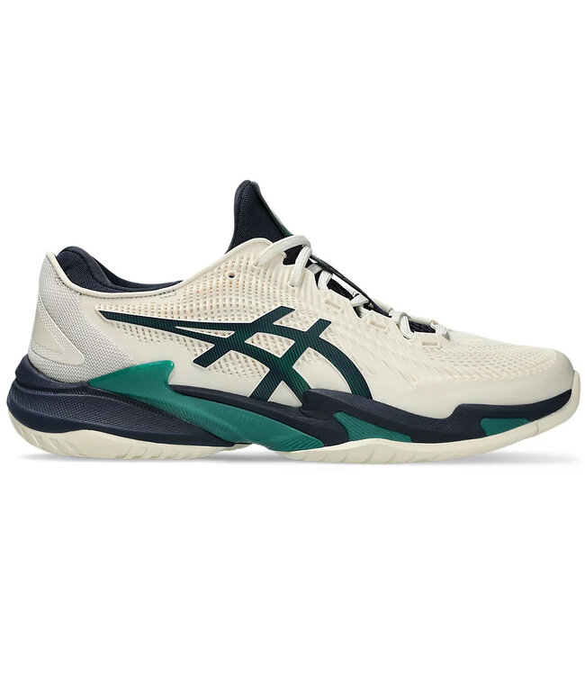 Asics Court FF 3 Men's Tennis Shoe - Cream/Jasper Green