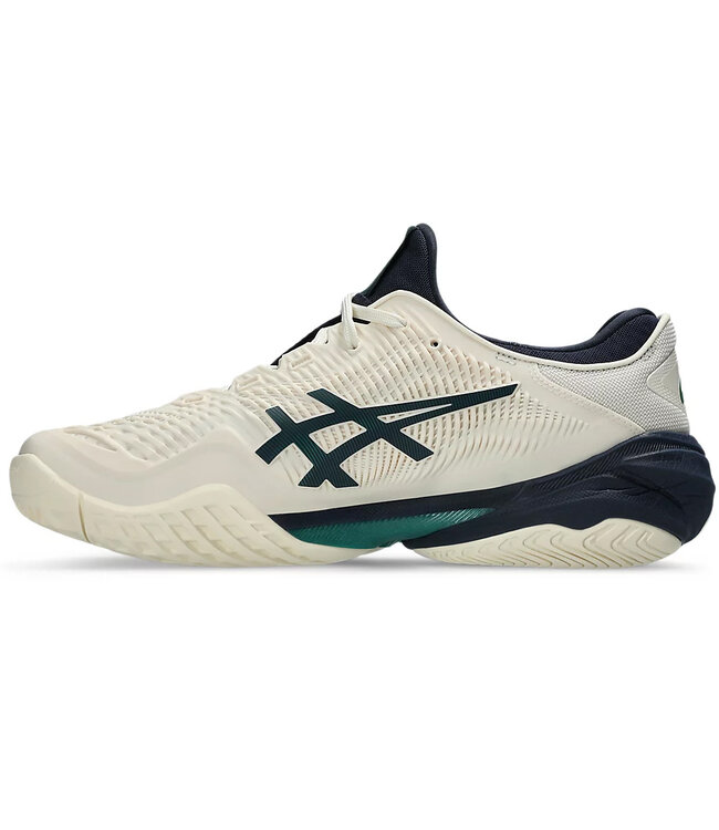 Asics Court FF 3 Men's Tennis Shoe - Cream/Jasper Green