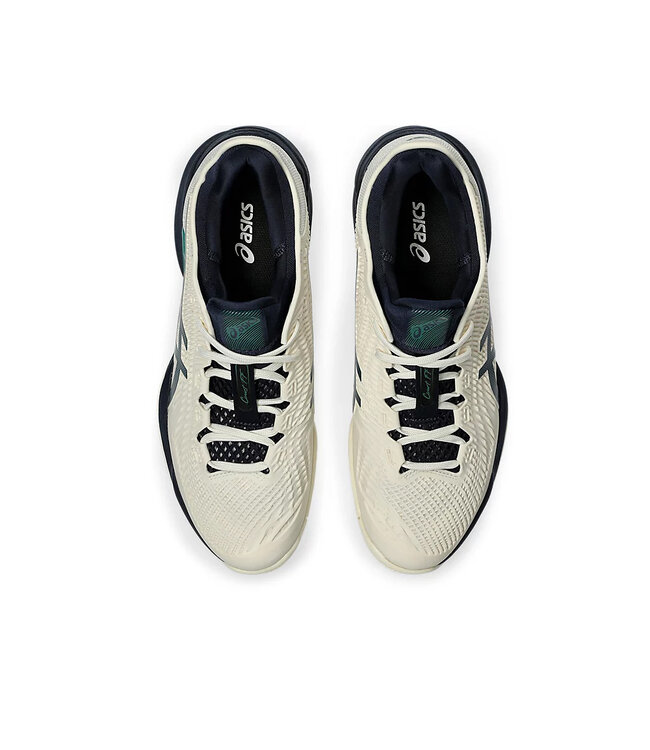 Asics Court FF 3 Men's Tennis Shoe - Cream/Jasper Green