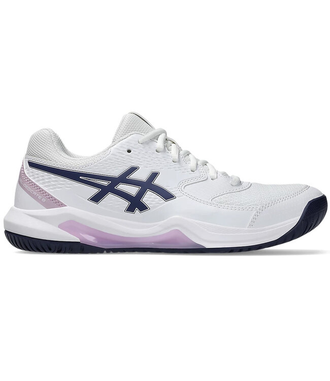 Asics Gel Dedicate 8 Women's Tennis Shoe - White/Indigo Fog