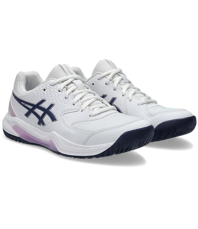 Asics Gel Dedicate 8 Women's Tennis Shoe - White/Indigo Fog