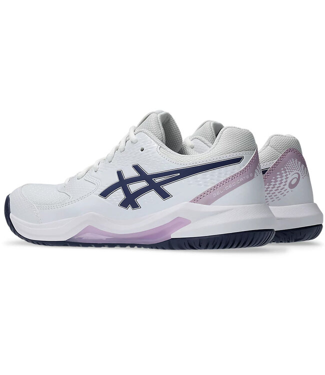 Asics Gel Dedicate 8 Women's Tennis Shoe - White/Indigo Fog