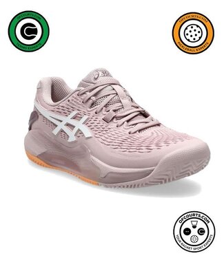 Asics Gel Resolution 9 Clay Women's Tennis Shoe - Watershed Rose/White