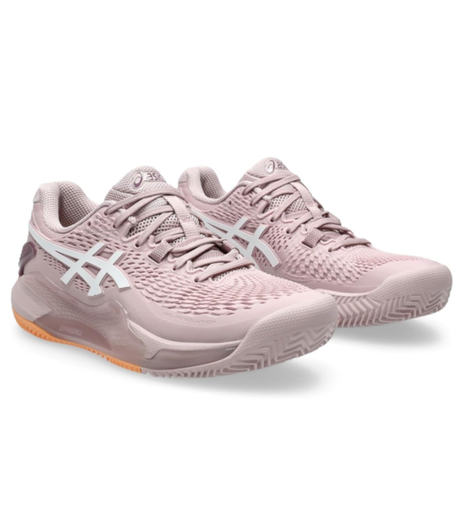 Asics Gel Resolution 9 Clay Women's Tennis Shoe - Watershed Rose/White