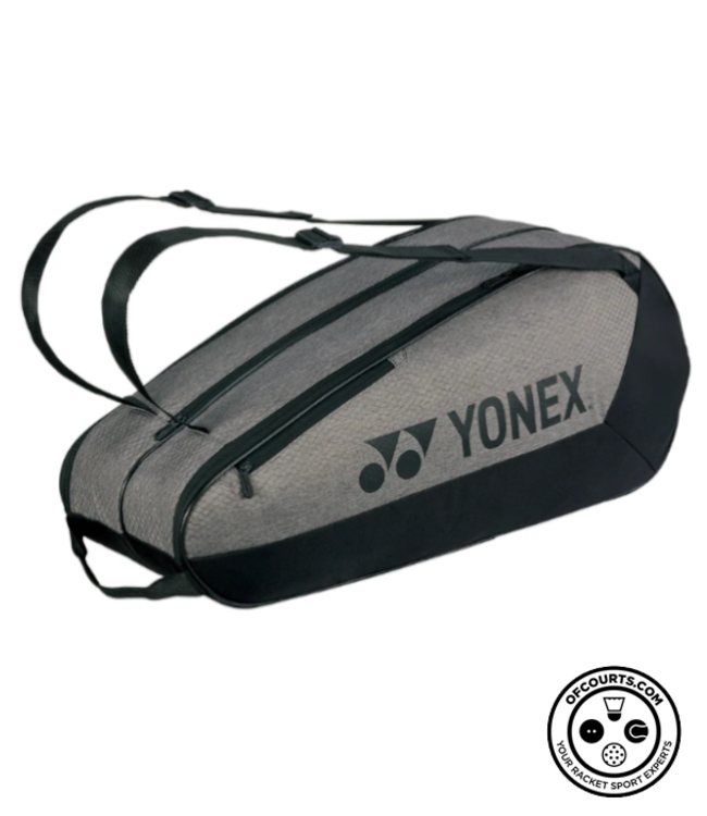 Yonex 42526 Team Racket 6 Pack Tennis Bag - Grey/Black