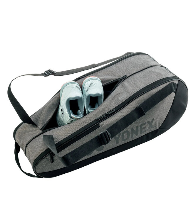 Yonex 42526 Team Racket 6 Pack Tennis Bag - Grey/Black