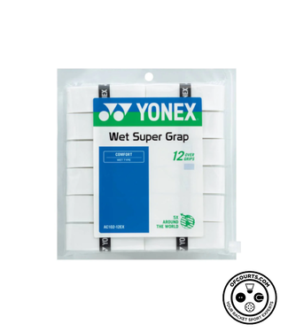 Yonex Wet Super Grap Overgrip 12 Pack - White