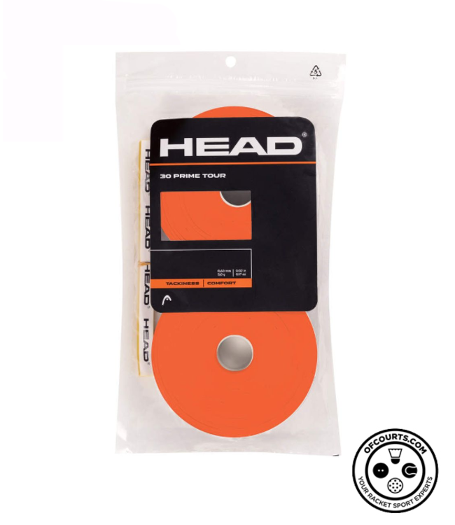 Head Prime Tour Overgrip 30 Pack - Orange