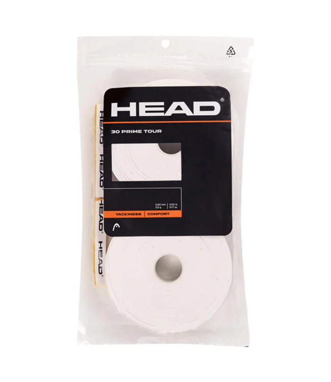Head Prime Tour Overgrip 30 Pack - White