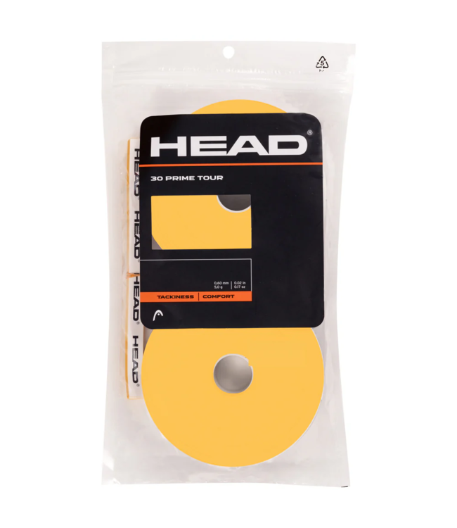 Head Prime Tour Overgrip 30 Pack - Yellow