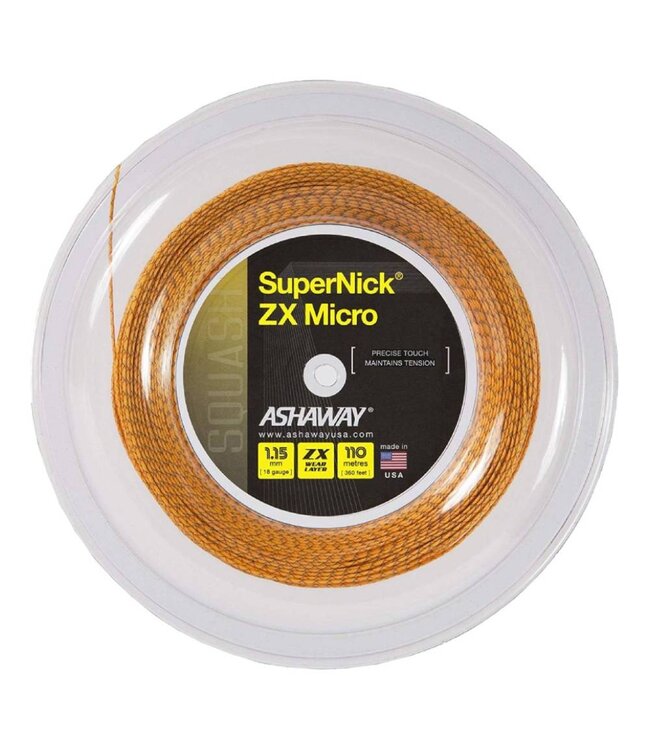 Ashaway SuperNick ZX Micro 18 Squash String Reel - Orange