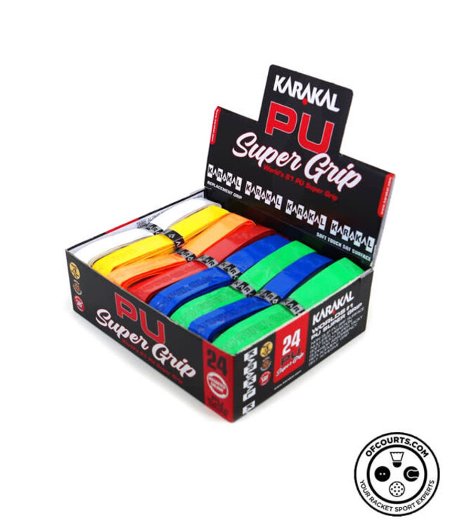 Karakal Karakal PU Super Grip Replacement Grip - Black - Box of 24