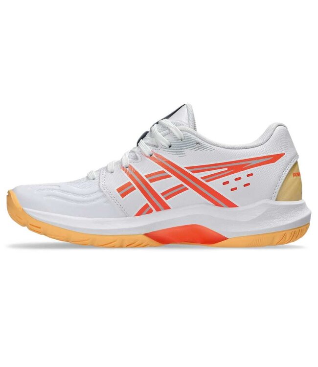 Asics Powerbreak FF Women's Indoor Shoe - White/Vivid Coral