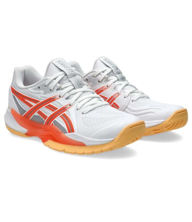 Asics Powerbreak FF Women's Indoor Shoe - White/Vivid Coral