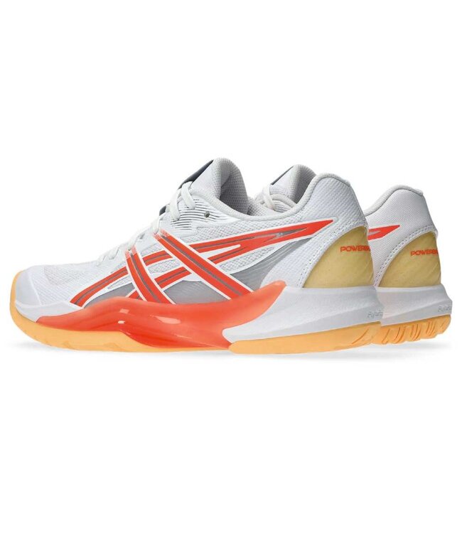 Asics Powerbreak FF Women's Indoor Shoe - White/Vivid Coral