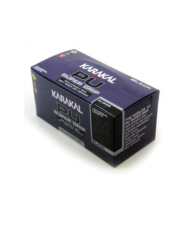 Karakal Karakal PU Super Grip Replacement Grip - Black - Box of 24