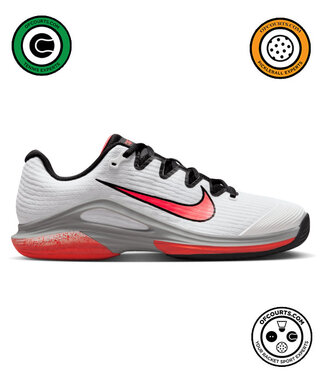 NIke Air Zoom Vapor 12 Men's Shoe Premium - White/Hot Lava