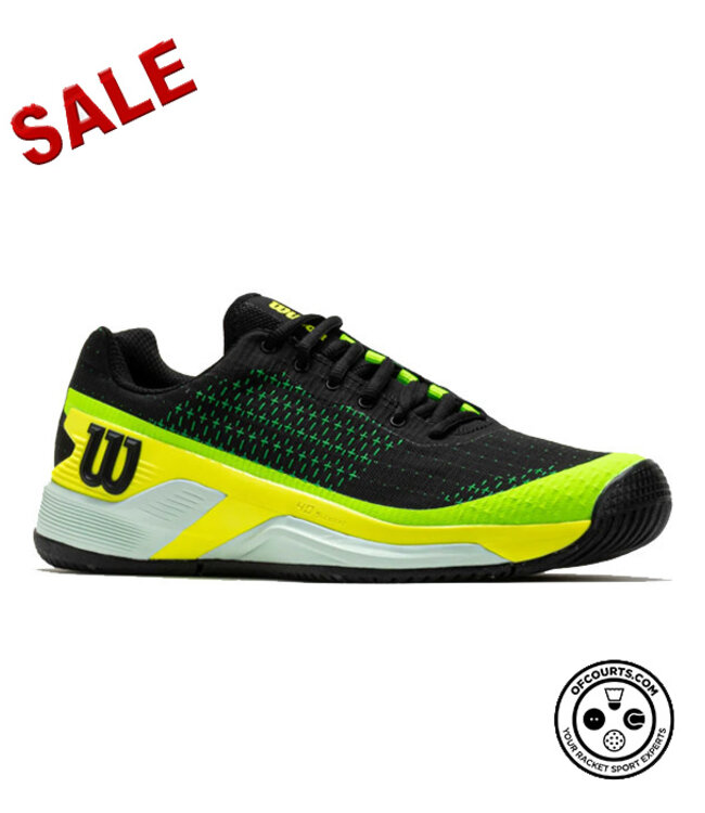 Wilson Rush Pro Extra Duty  Men's Shoe - Black/Green Gecko