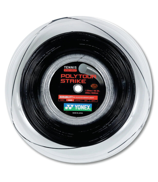 Yonex PolyTour Strike 17/1.20 Tennis String Reel - Cool Black