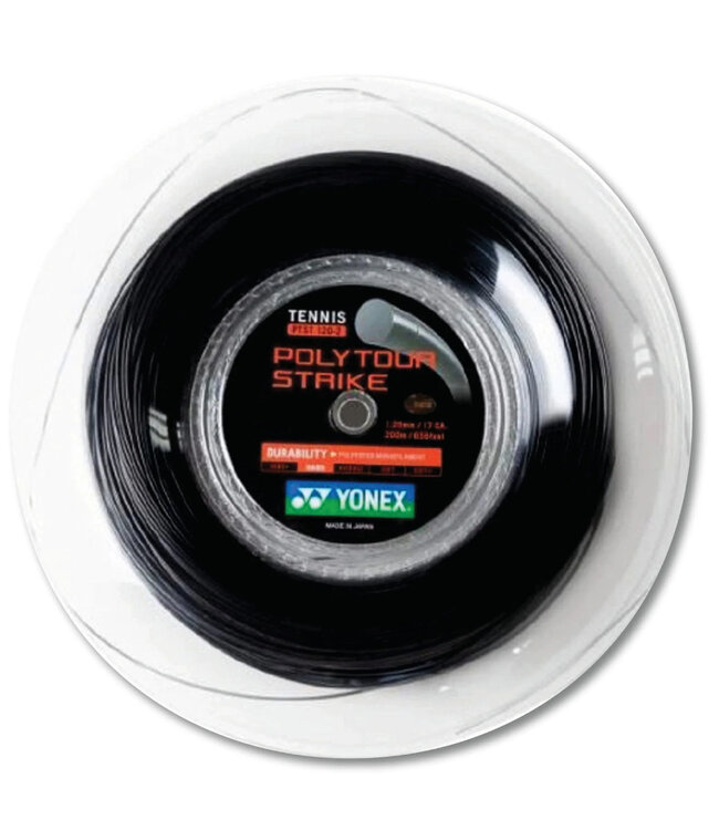 Yonex PolyTour Strike 16/1.25 Tennis String Reel - Cool Black