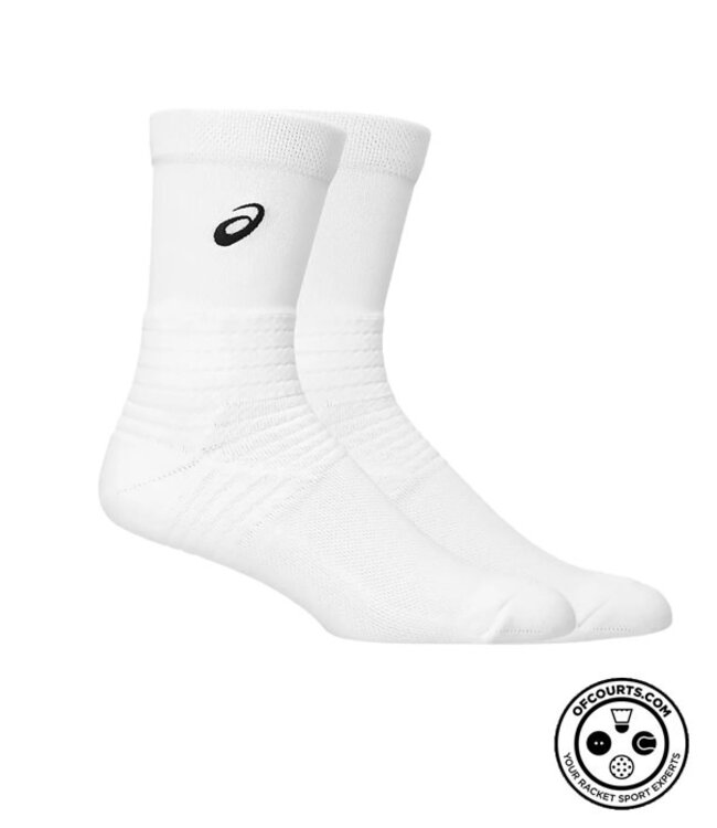 Asics Resolution Crew Socks - White